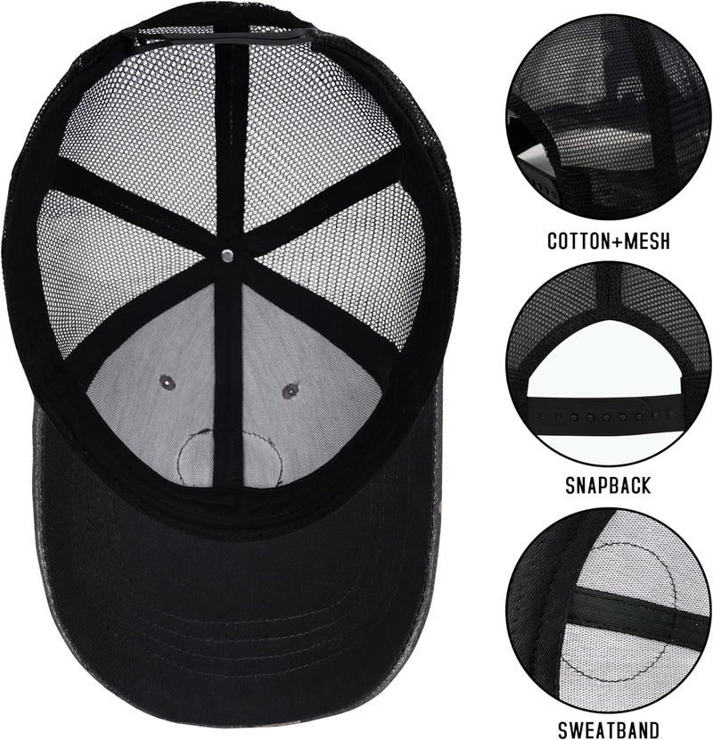 Kitcmat Store Mesh Bigfoot Hat for Men - Snapback Sasquatch Cap Adjustable Hunting & Hiking Hat Breathable Outdoor Gear - Image 5